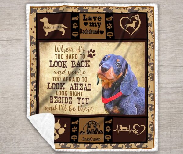 Dachshund Fleece Blanket Sherpa Blanket