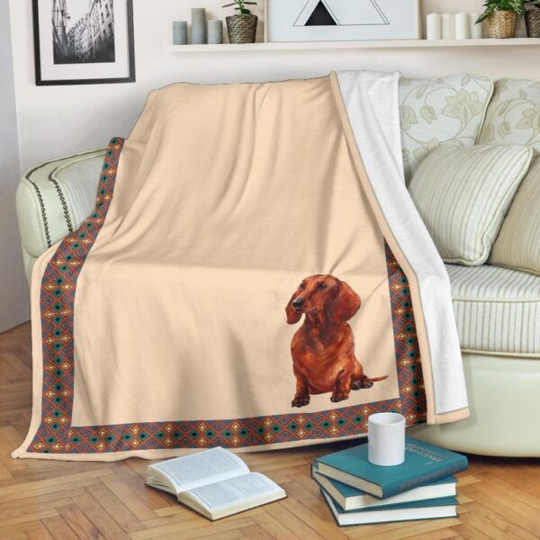 Dachshund Fleece Blanket Sherpa Blanket
