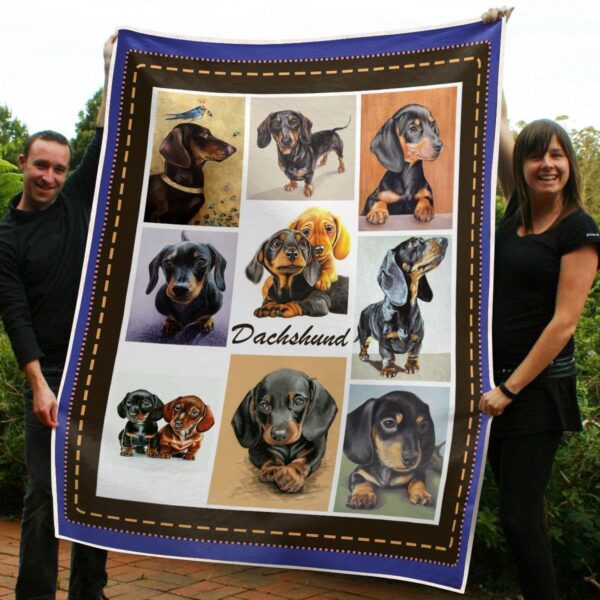 Dachshunds Puppy Fleece Blanket Sherpa Blanket