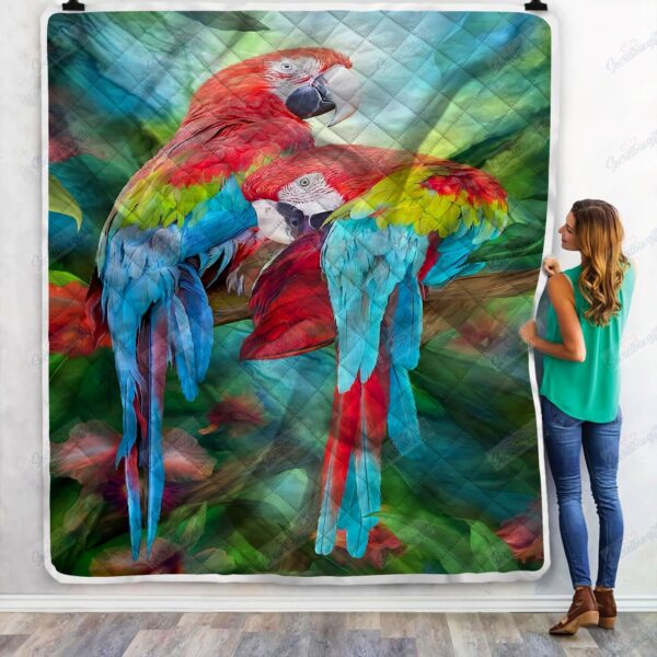 Macaw Parrot Art Fleece Blanket Sherpa Blanket