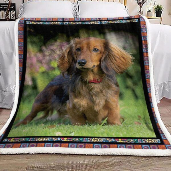 Dachshund Fleece Blanket Sherpa Blanket