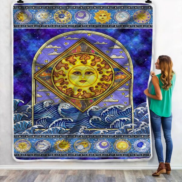 Ocean Sunset Fleece Blanket Sherpa Blanket