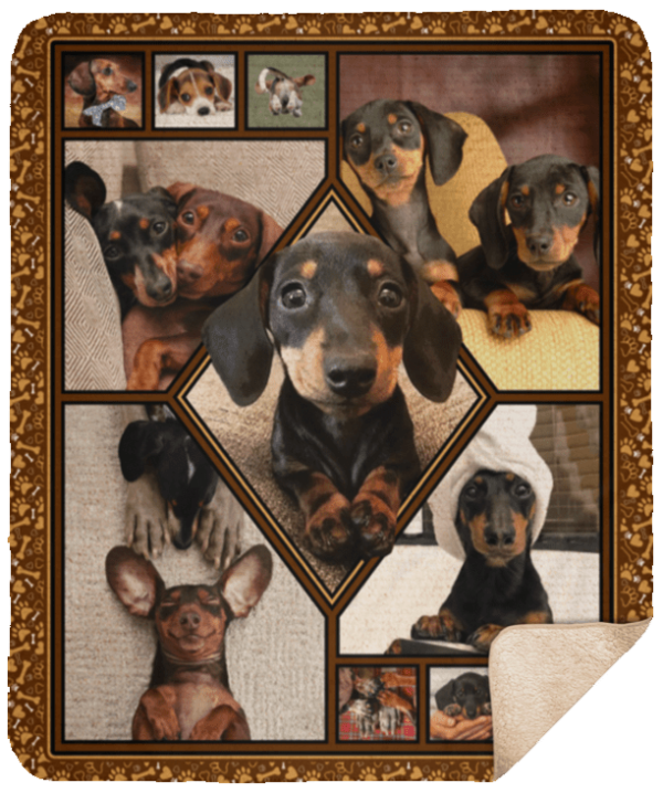 Dachshunds Lovers Fleece Blanket Sherpa Blanket