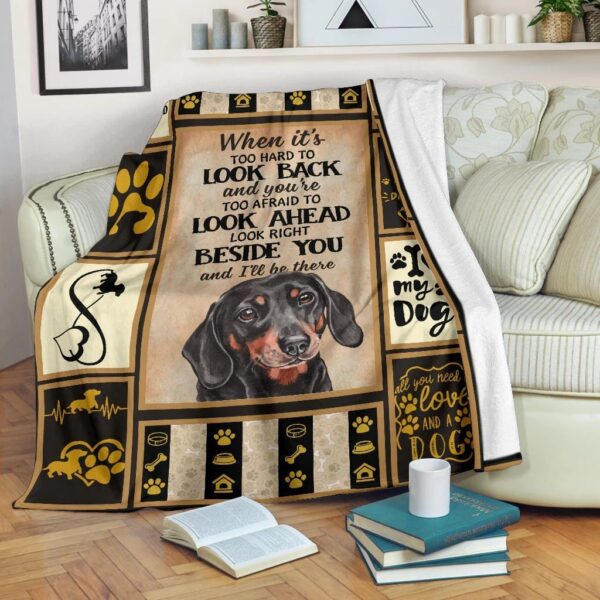 Dachshund Will Be There Fleece Blanket Sherpa Blanket