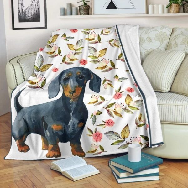 Dachshund Fleece Blanket Sherpa Blanket