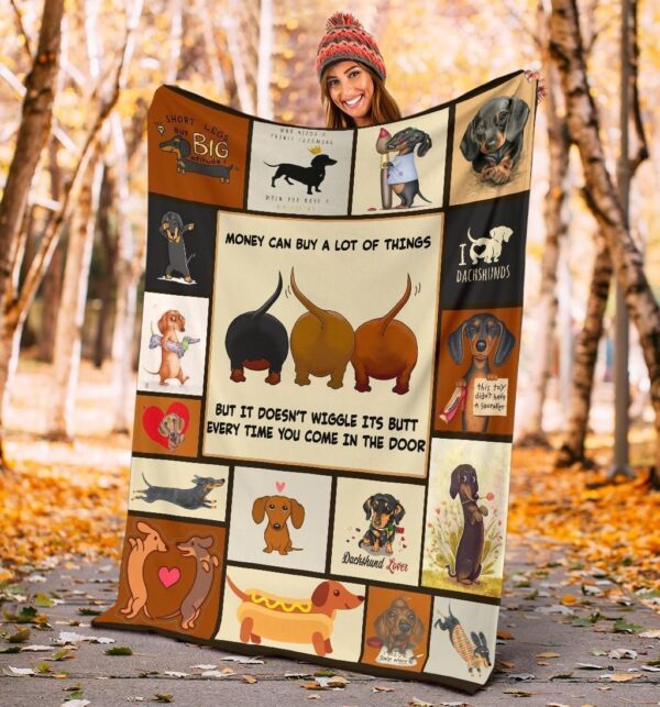 Dachshund Dog Fleece Blanket Sherpa Blanket