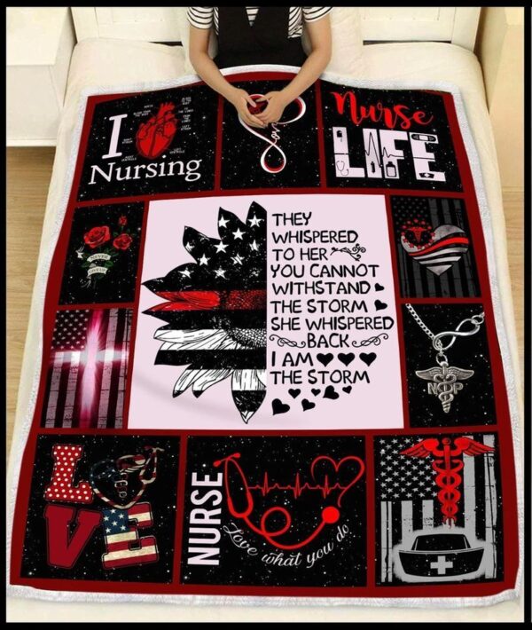 Nurse 3 Fleece Blanket Sherpa Blanket