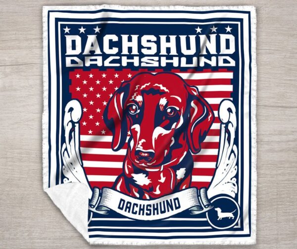 Dachshund Fleece Blanket Sherpa Blanket