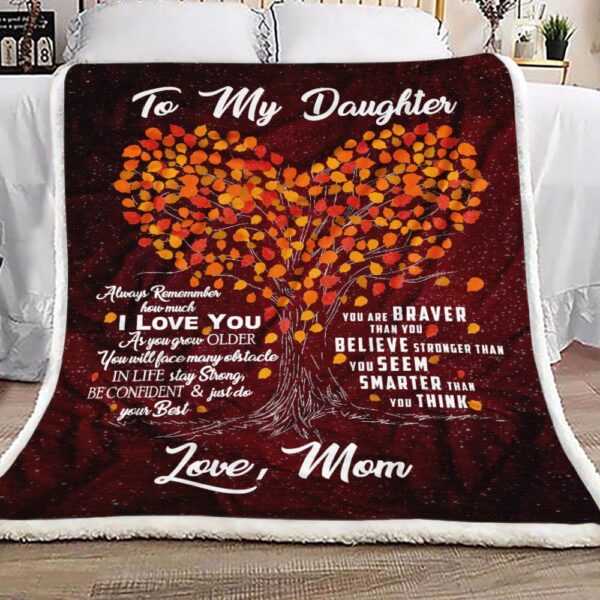 To My Daughter Galaxy Fleece Blanket Sherpa Blanket
