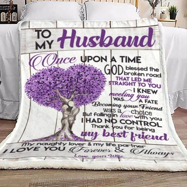 To My Husband Fleece Blanket Sherpa Blanket