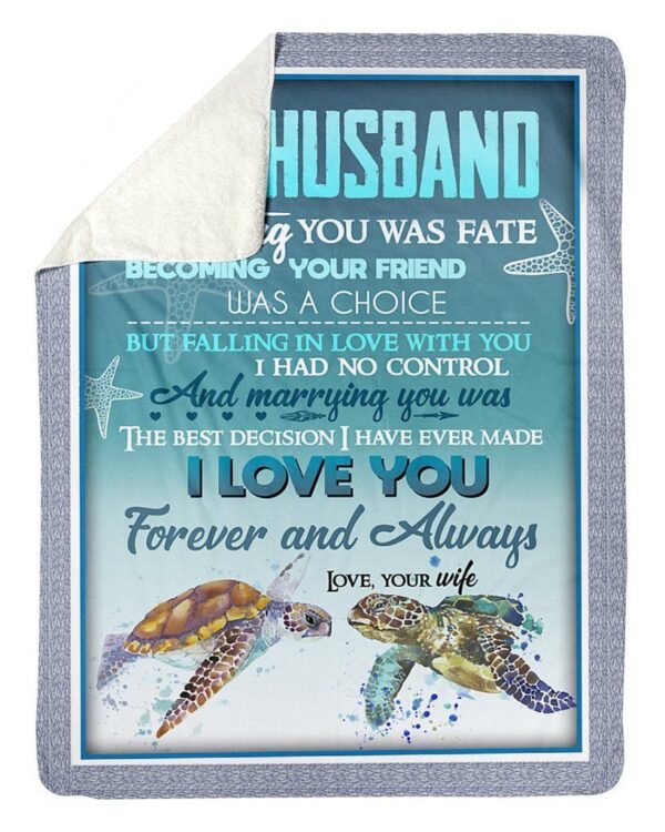 To My Husband Fleece Blanket Sherpa Blanket