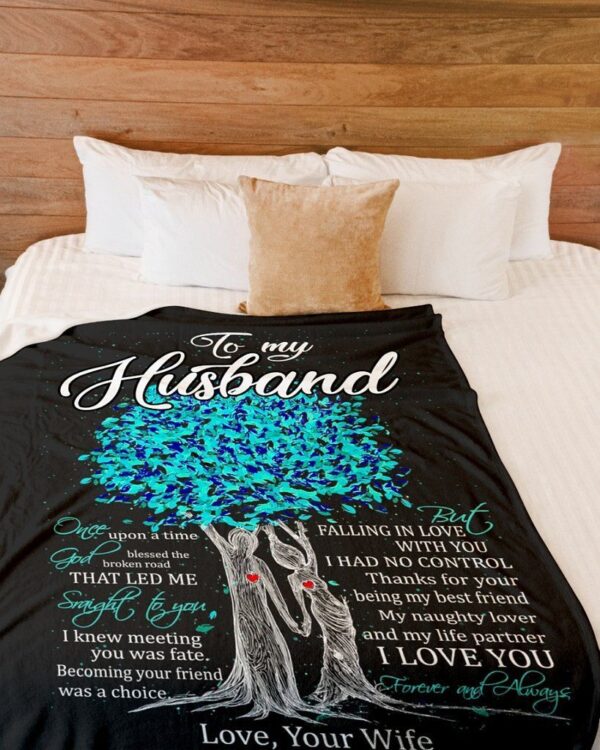 To My Husband Fleece Blanket Sherpa Blanket