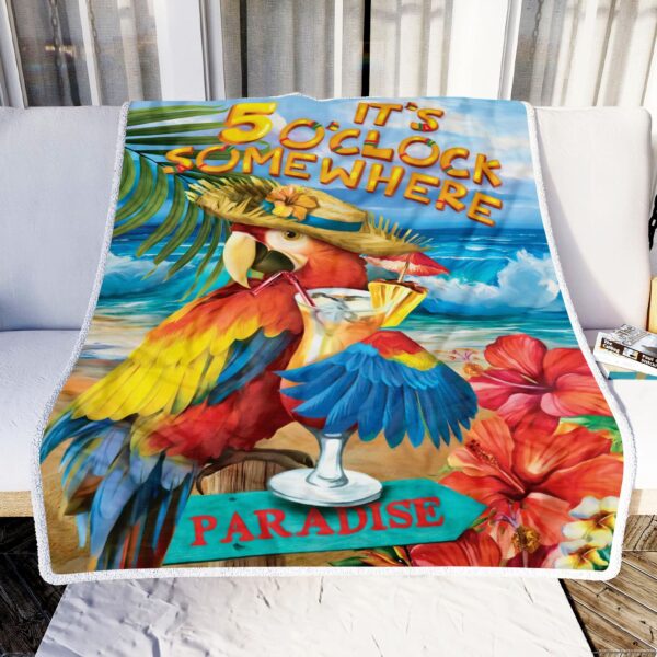 Five Oclock Paradise Summer Fleece Blanket Sherpa Blanket