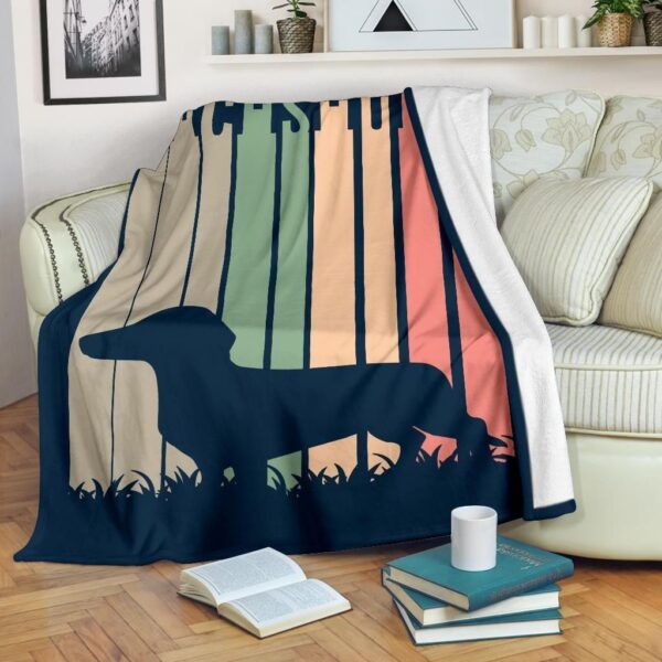 Dachshund Fleece Blanket Sherpa Blanket