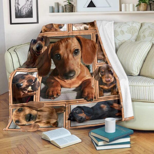Dachshund Cute Fleece Blanket Sherpa Blanket