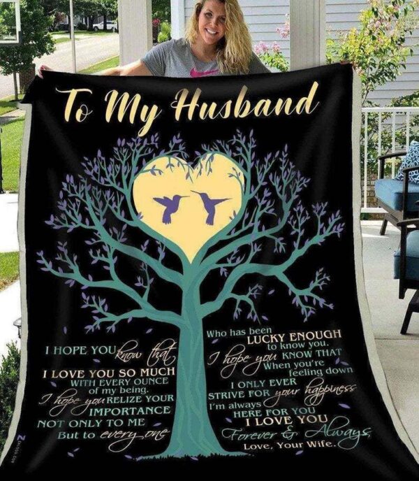 To My Husband I Hope You Know That I Love You So Much Fleece Blanket Sherpa Blanket