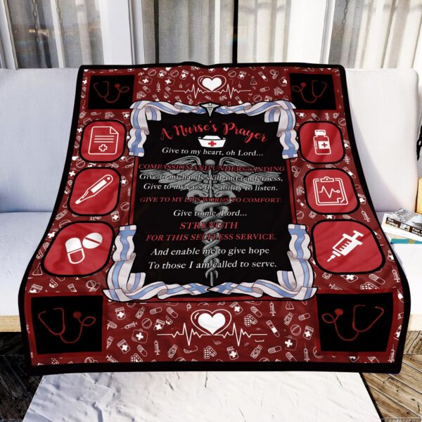Nurses Prayer Fleece Blanket Sherpa Blanket