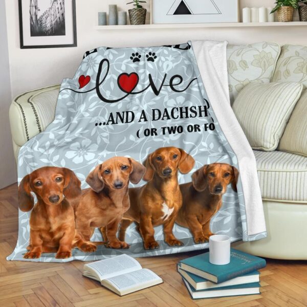 Dachshund Fleece Blanket Sherpa Blanket