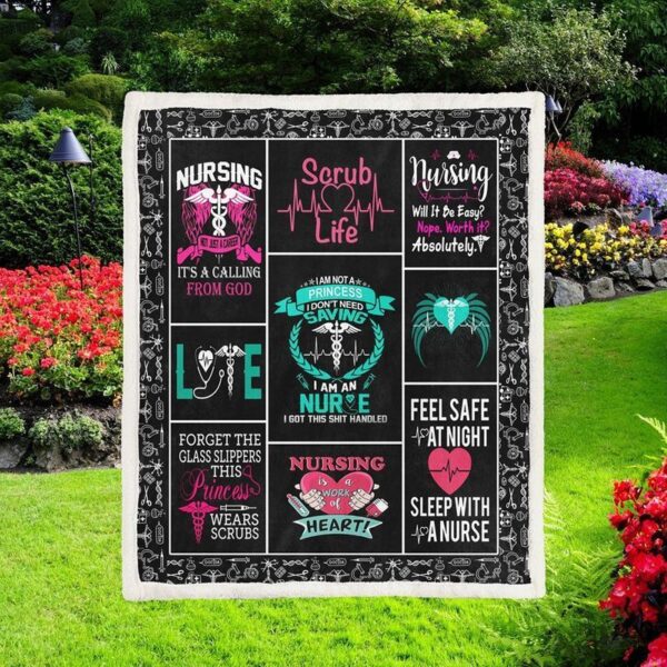 Nurse 8 Fleece Blanket Sherpa Blanket