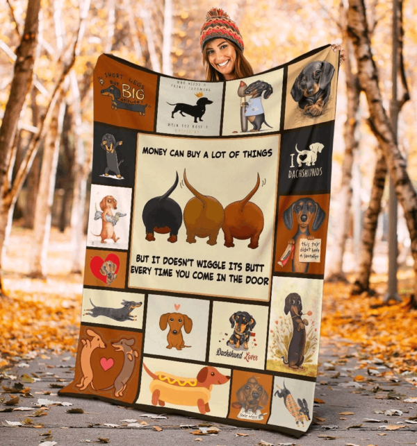 Dachshund Dog Fleece Blanket Sherpa Blanket