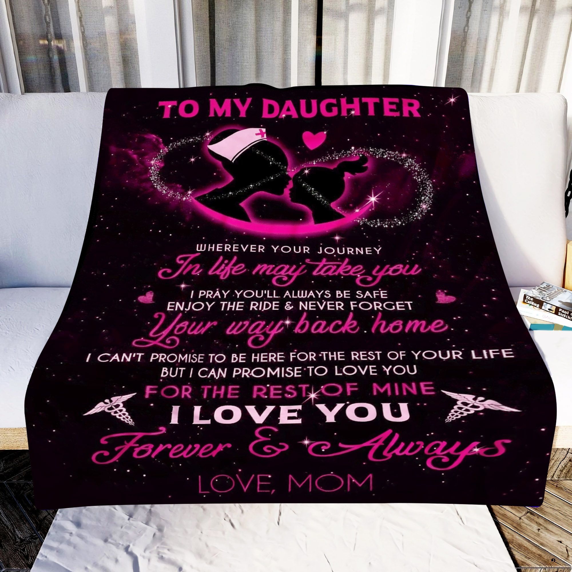 Nurse To My Daughter In Life May Take You Fleece Blanket Sherpa Blanket
