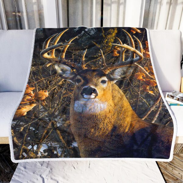 Deer Fleece Blanket Sherpa Blanket