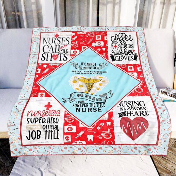 Nurse Call The Shots Fleece Blanket Sherpa Blanket