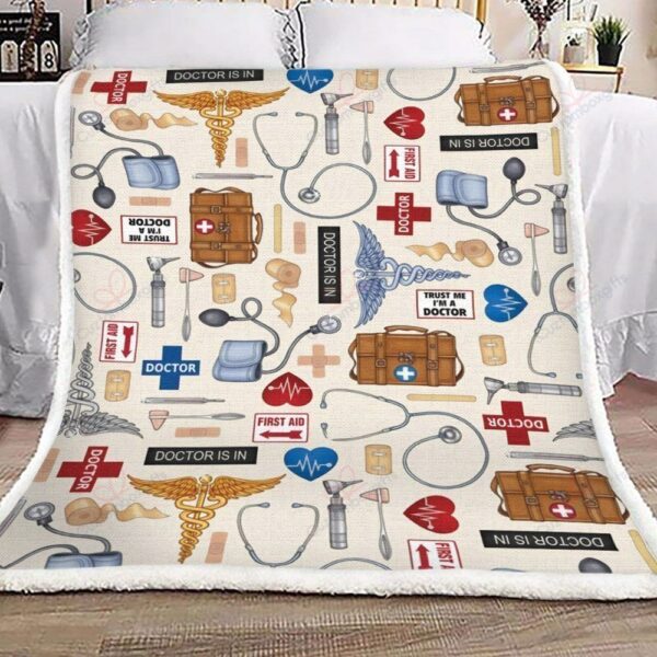 Nurse Fleece Blanket Sherpa Blanket