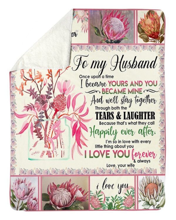 To My Husband Fleece Blanket Sherpa Blanket