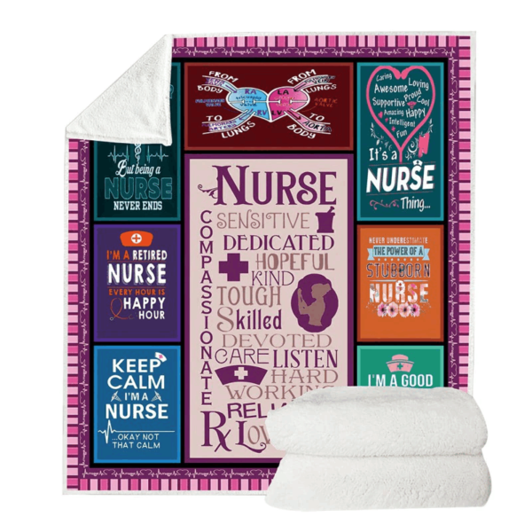Nurse Fleece Blanket Sherpa Blanket