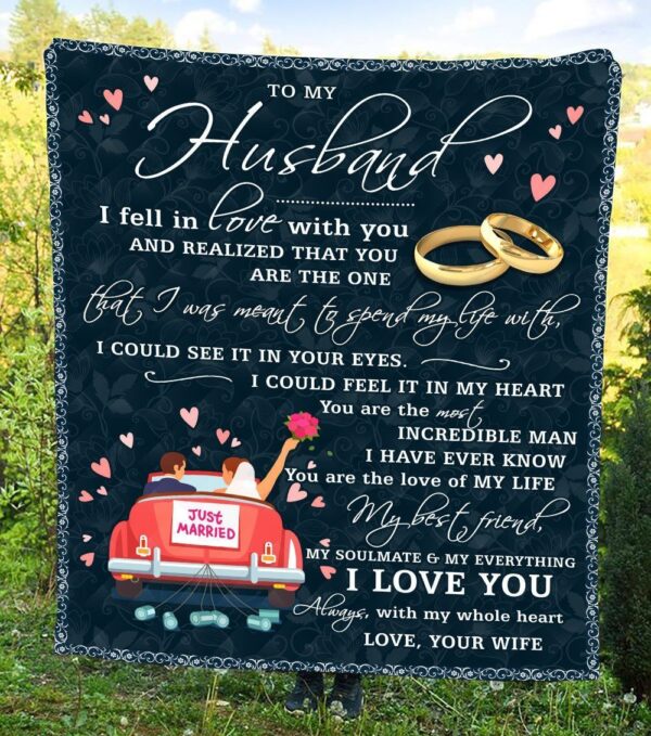 To My Husband Ring Fleece Blanket Sherpa Blanket