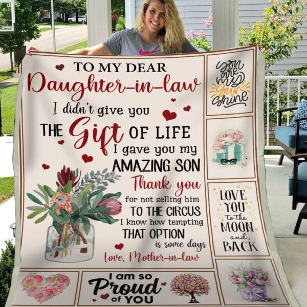 Daughter In Law Thanks For Not Selling My Son To The Circus Fleece Blanket Sherpa Blanket