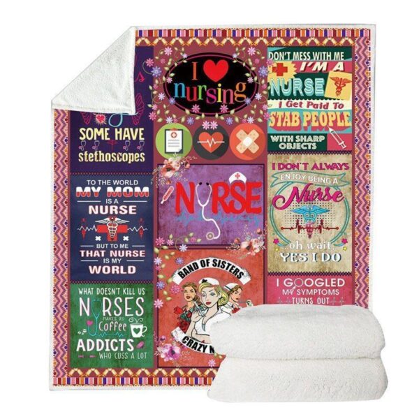 Nurse Fleece Blanket Sherpa Blanket