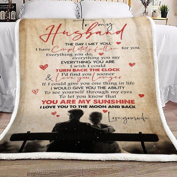 Family To My Husband Fleece Blanket Sherpa Blanket