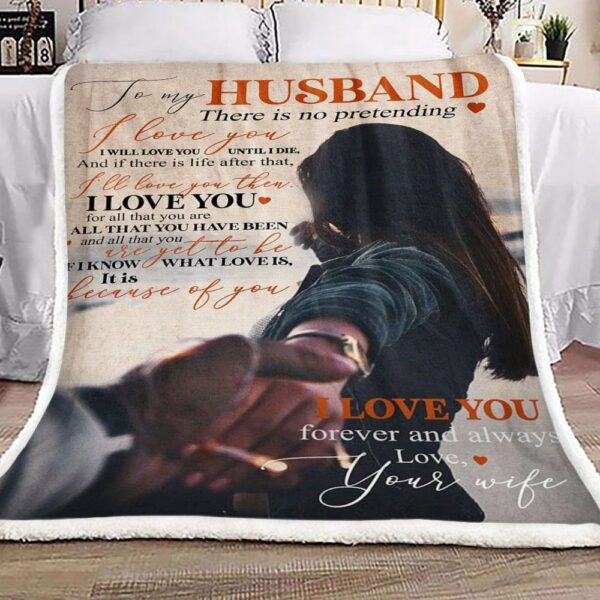 Family To My Husband Fleece Blanket Sherpa Blanket