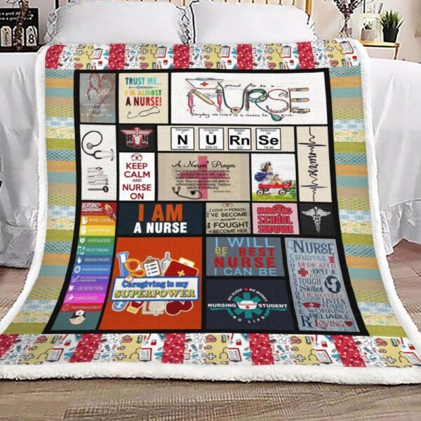 Nurse Fleece Blanket Sherpa Blanket