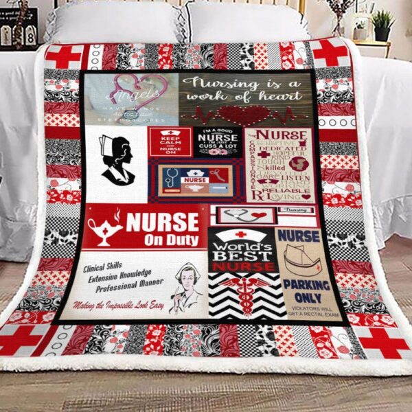 Nurse Fleece Blanket Sherpa Blanket