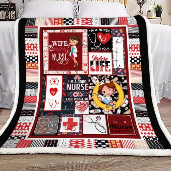Nurse Fleece Blanket Sherpa Blanket