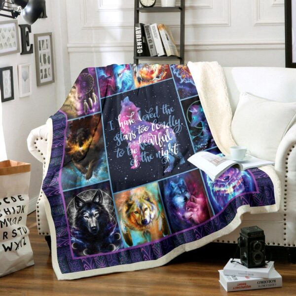 Wolf Fleece Blanket Sherpa Blanket