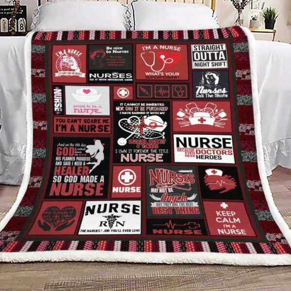 Nurse Fleece Blanket Sherpa Blanket
