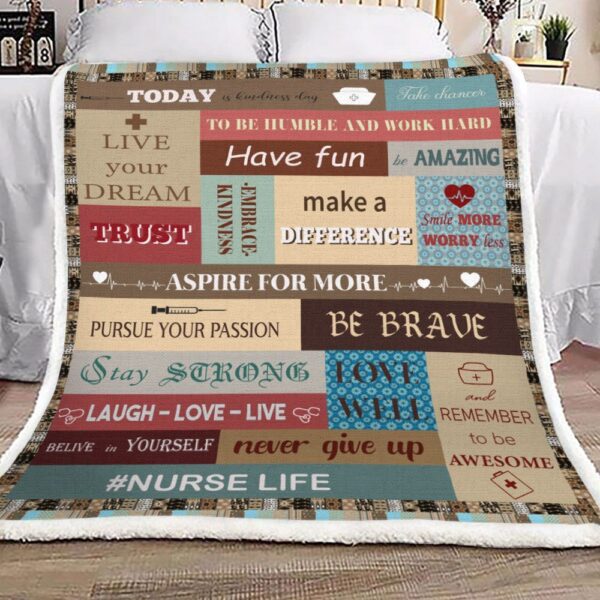 Nurse Fleece Blanket Sherpa Blanket