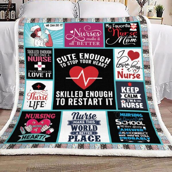 Nurse Fleece Blanket Sherpa Blanket