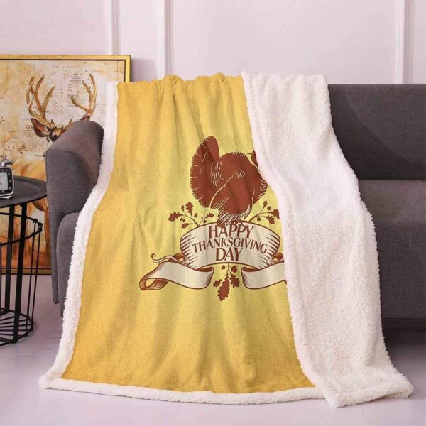 Thanksgiving Day Fleece Blanket Sherpa Blanket