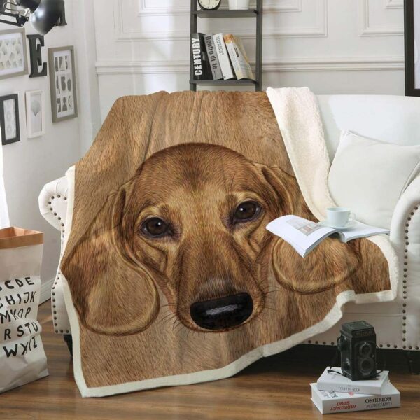Dachshund Fleece Blanket Sherpa Blanket