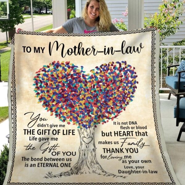 Mother In Law Thanks For Loving Me As Your Own Fleece Blanket Sherpa Blanket