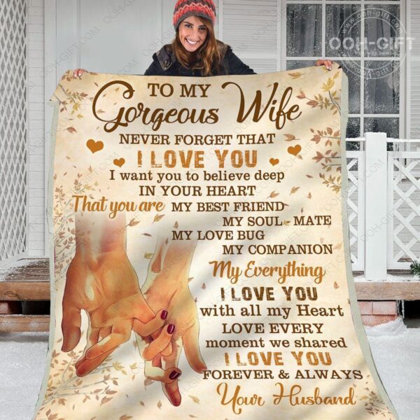 To My Wife Your Husband Fleece Blanket Sherpa Blanket
