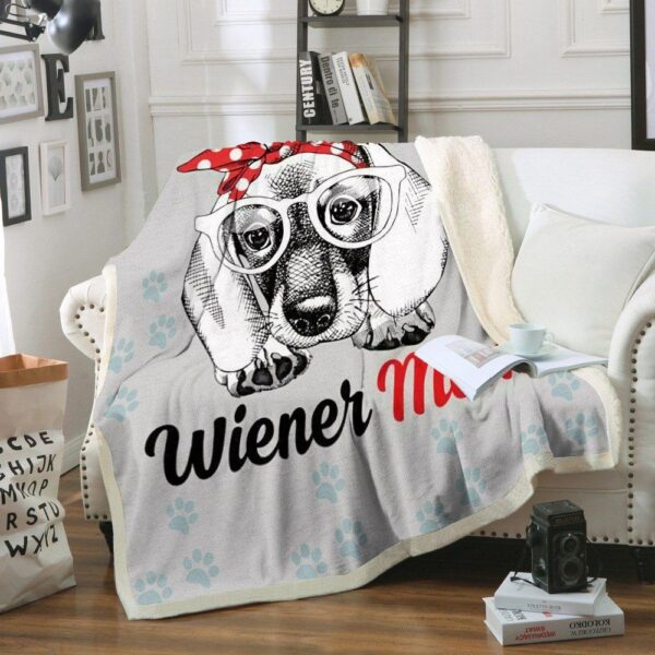 Dachshund Fleece Blanket Sherpa Blanket