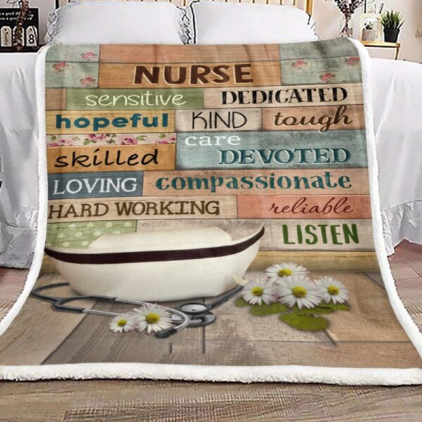 Nurse Fleece Blanket Sherpa Blanket