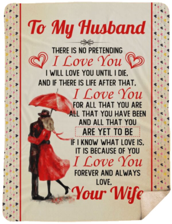 To My Husband Fleece Blanket Sherpa Blanket