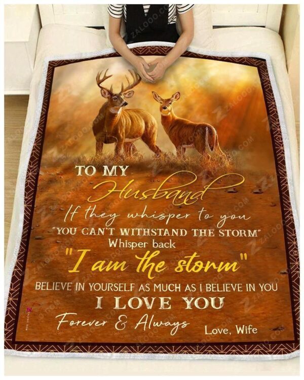 To My Husband I Love You Forever And Always Fleece Blanket Sherpa Blanket